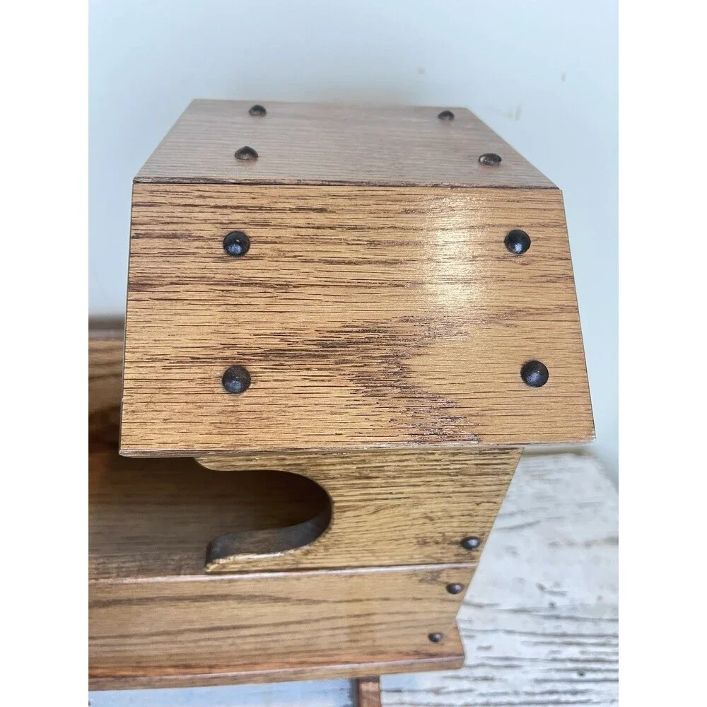 Vintage Handmade Wooden Doll Cradle Rocking Bed Folk Art Primitive Toy Country